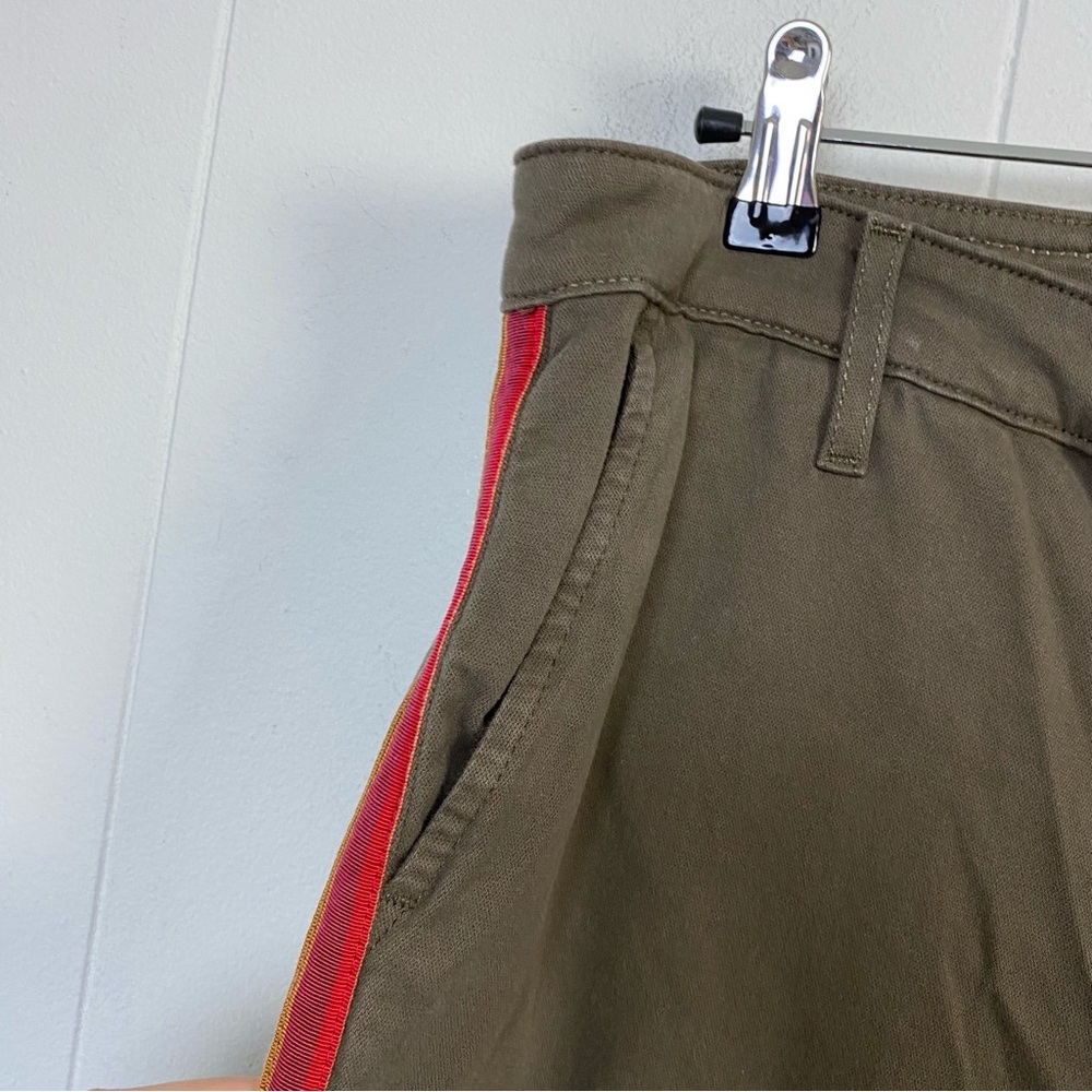 AG Adriano Goldschmied The Caden Tailored Trouser Size 28 R Side Stripe Olive - Picture 6 of 12